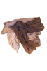 Vintage Sheer Brown Beige Ombre Chiffon Scarf / Head Scarf