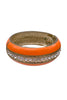 Vintage Orange Enamel Crystal Bracelet