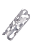 Claude Montana Gunmetal Silver Oversize Cut-Out Arm Cuff Bracelet