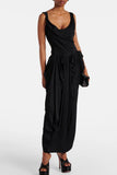 Vivienne Westwood Black Sunday Garden Draped Dress Gown