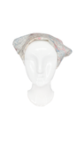 Chanel Floral Camellia Sketch Drawing Headscarf with Chanel Button