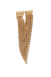 Paco Rabanne Gold Chainmail & Crystal Earring SS2020