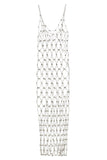 Paco Rabanne Silver Chain Fish Net Mesh Crystal Dress Gown