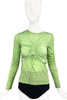 Paloma Wool Barcelona Green Swirl Print Long Sleeve Top