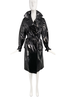 Krizia Black Patent Vinyl Trench Coat #