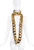 Vintage Gold Oversized XL Chain Link Choker Necklace
