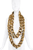 Vintage Gold Oversized XL Chain Link Choker Necklace