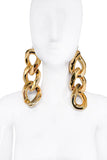 Vintage Gold Oversized XL Chain Link Choker Necklace