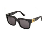 Versace Black Wayfarer Sunglasses with Gold Medusa