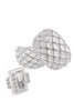 Christian Dior Quilted Lucite and Crystal Cuff Bracelet Set SS2004