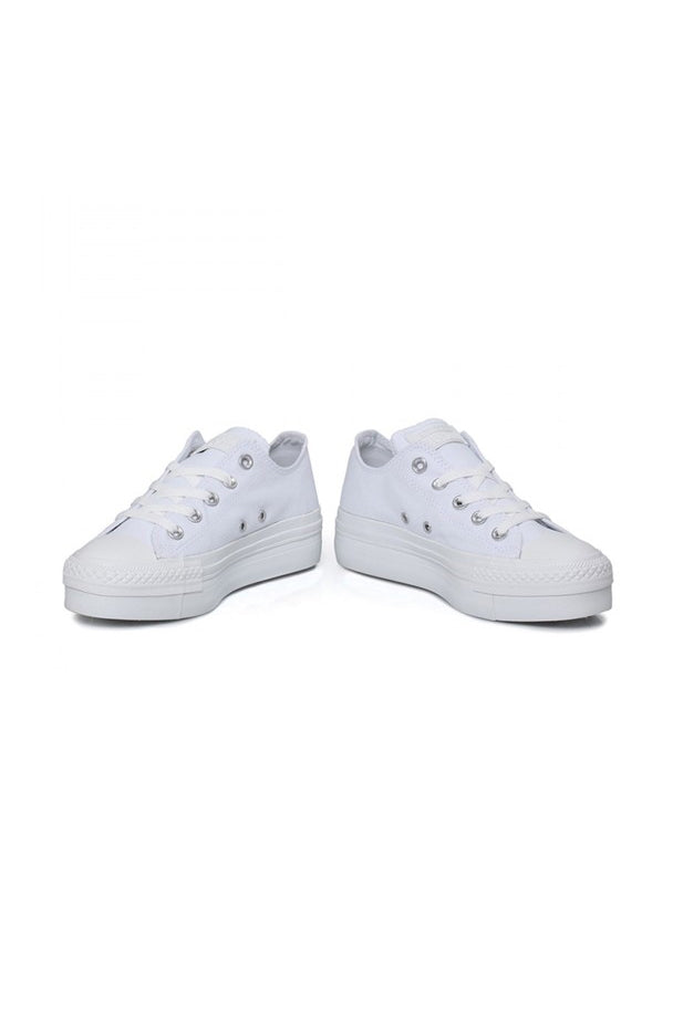 White Canvas Platform Converse