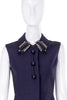 Prada Dress / Vest with Black And Crystal Collar Embellishments FW2012 - BOUTIQUE PURCHASE PRICE