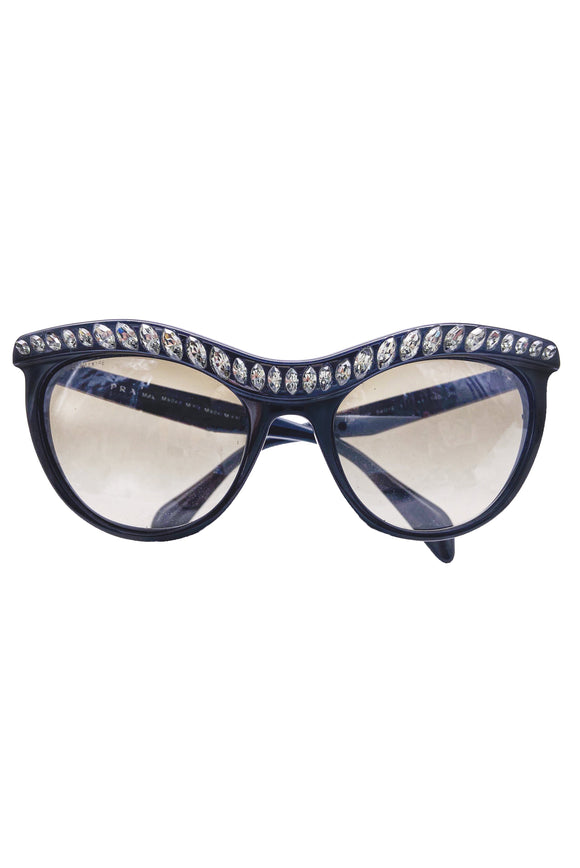 Prada Cat Eye Sunglasses with Crystal Detail