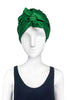 Prada Emerald Green Satin Turban Spring Summer 2007 Runway