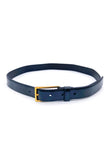 Prada Black Patent Leather Belt with Gold Buckle