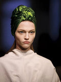 Prada Emerald Green Satin Turban Spring Summer 2007 Runway