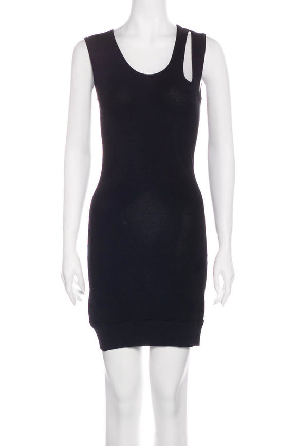 Preen Black Shoulder Cut Out Bodycon Dress