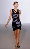Preen Black Cut Out Patchwork Body Con Dress