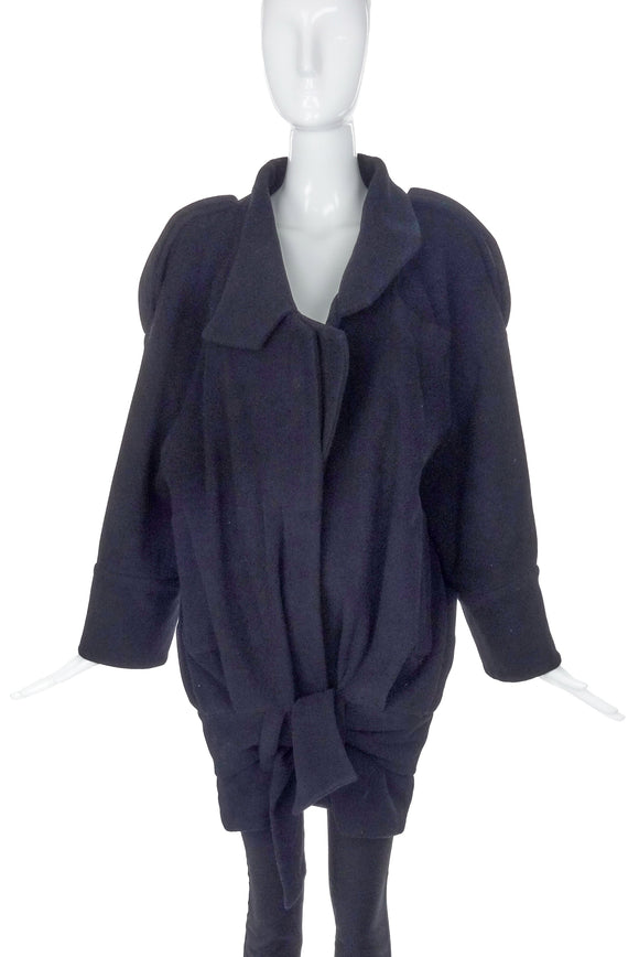 Preen by Thornton Bregazzi Black Wool Cocoon Jacket FW2007