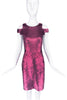 Proenza Schouler Red Sequin "Cold Shoulder" Party Dress
