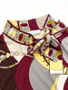 Emilio Pucci Kaleidoscope Print Mock Neck Top with Bow at Neck