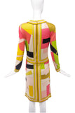 Emilio Pucci Geometric Print Silk Jersey Vintage 1960's Dress