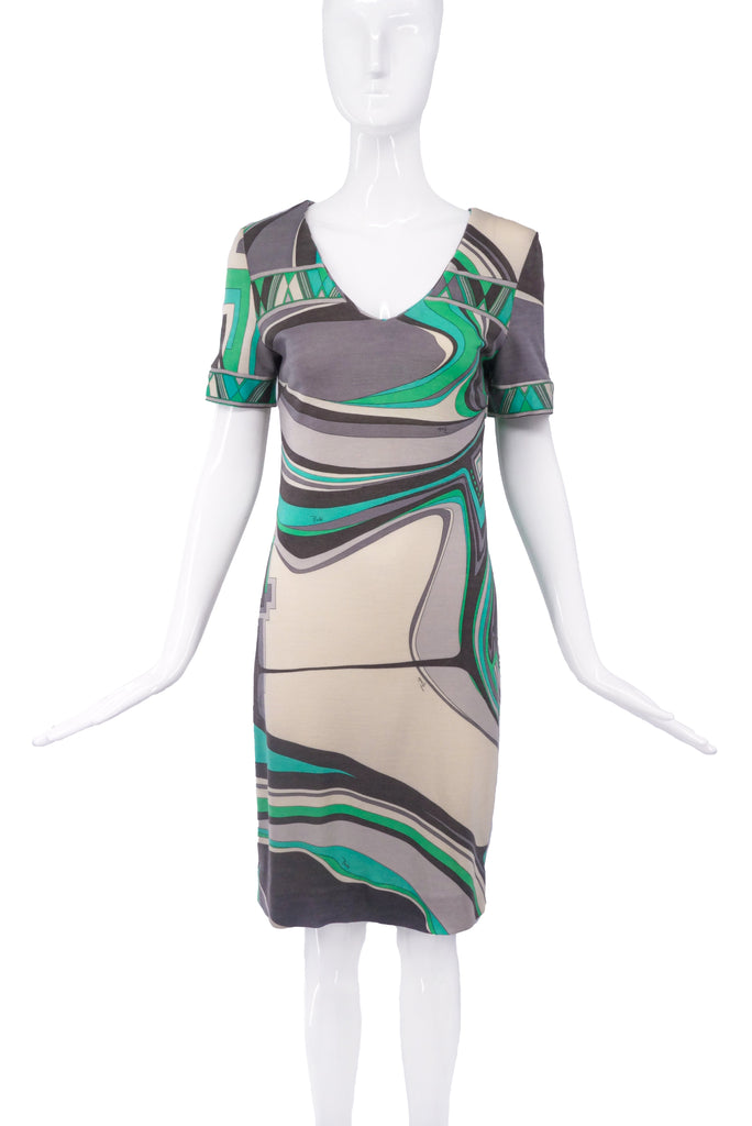 Emilio Pucci Kaleidoscope Psychedelic Print Shift Dress