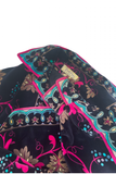 Emilio Pucci Vintage Velvet Black Jacket with Floral Print