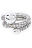 Paco Rabanne Silver Snake Ball Armband Elbow Cuff Bracelet