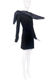 Rick Owens Black Stretch Sequin Sculptural Dress