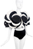 Roberto Capucci Alta Moda Black and White Circle Origami Jacket Circa 1987