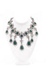 Roberto Cavalli Emerald Green and Crystal "Crown Jewels" Necklace