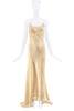 Roberto Cavalli Gold Sheer Low Back Gown