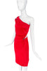 Roberto Cavalli Red Cut-Out Dress with Gunmetal Details