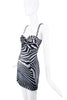 Roberto Cavalli Black & White Zebra Print Mini Dress