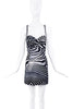 Roberto Cavalli Black & White Zebra Print Mini Dress