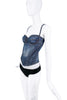 Roberto Cavalli Blue Denim Laced Corset Top