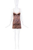 Roberto Cavalli Leopard Tortoise Print Silk Slip Mini Dress