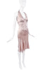 Roberto Cavalli Pink Nude Silk Corset Gown Dress 2003