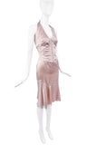 Roberto Cavalli Pink Nude Silk Corset Gown Dress 2003