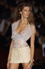 Roberto Cavalli Satin Pastel Print Corset and Tulle Beaded Top SS2003 #