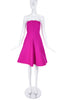Rochas Hot Pink Strapless Fit and Flare Dress