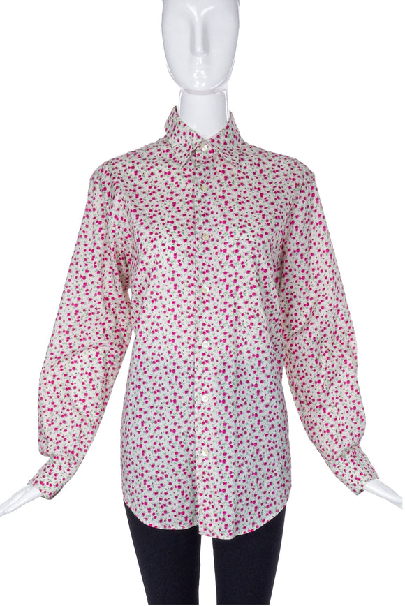 Vintage Rose Floral Print Button up Shirt