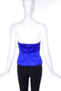 Emanuel Ungaro Blue Satin Bustier Corset Top