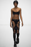 Nasir Mazhar Black Cut Out Bondage Lace Up Runway Pants