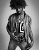 Vintage Jimi Hendrix Black Velvet with Gold Embroidery and Mirror Sequins