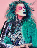 Vintage Emerald Green Marabou Feather "Jane Forth" Crop Jacket
