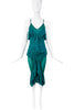 Saint Laurent 2004 Teal Green Ruffle Dress