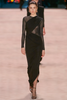 Saint Laurent Black Sheer Panel Cut Out Draped Runway Gown Fall 2022