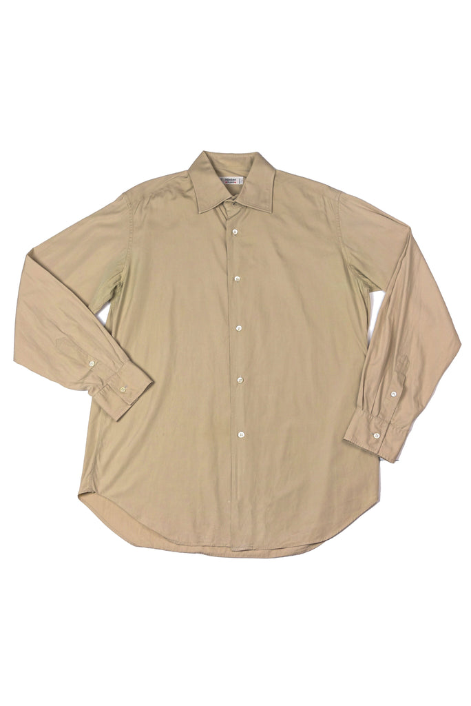 Yves Saint Laurent Rive Gauche Khaki Button-Up Shirt